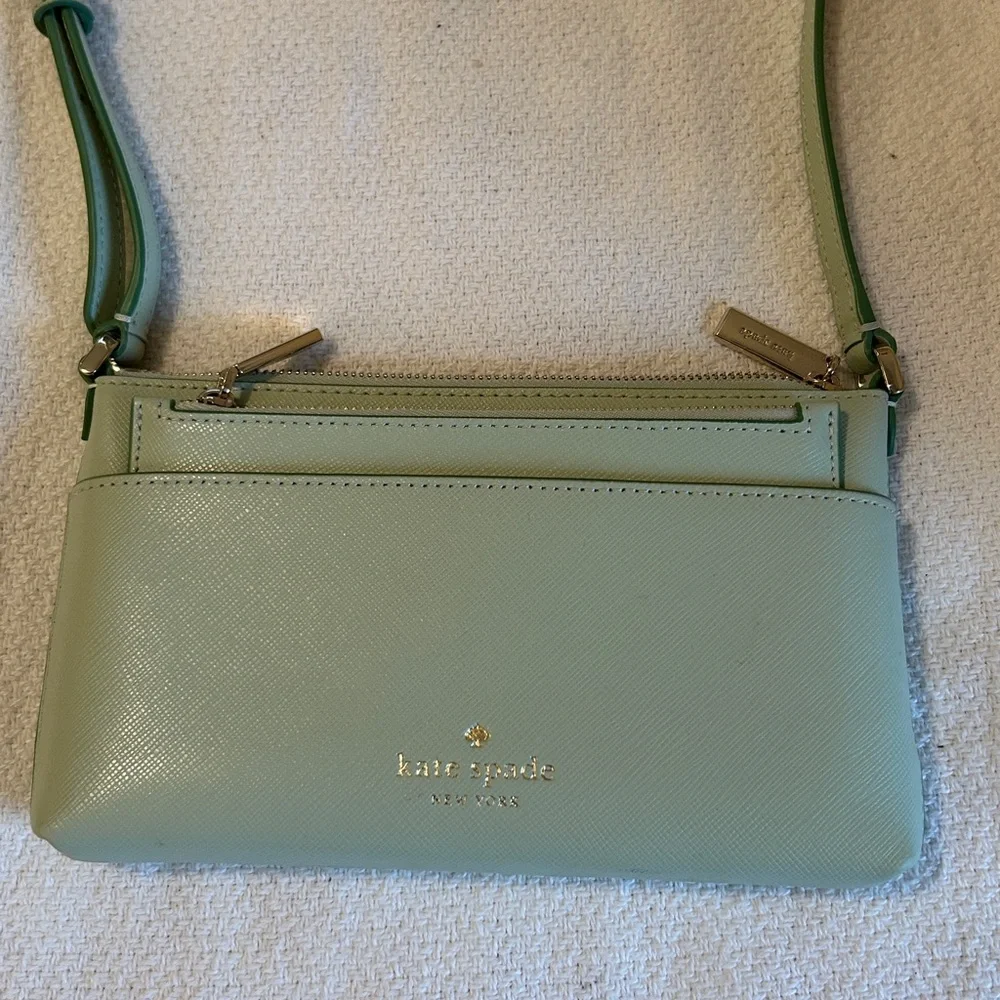 Kate Spade Mint Green Crossbody Bag with Matching Pouch - Picture 6 of 6